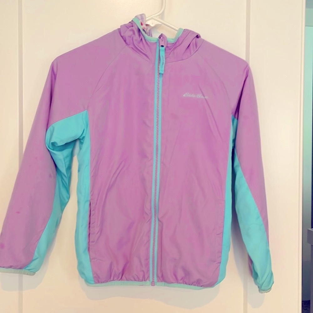 Eddie Bauer reversible fleece jacket lightweight size S 7/8